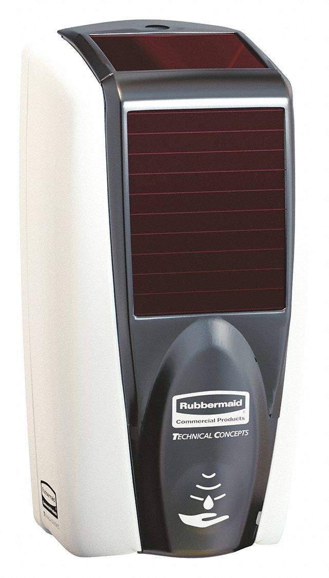 image:imageRubbermaid Commercial Products AutoFoam LumeCel Hand Soap amp Sanitizer Dispenser BlackChrome Battery Free Powered by Indoor Light Touchless Wall Mount for Restrooms in OfficesHotelsWhiteBlack Pearl