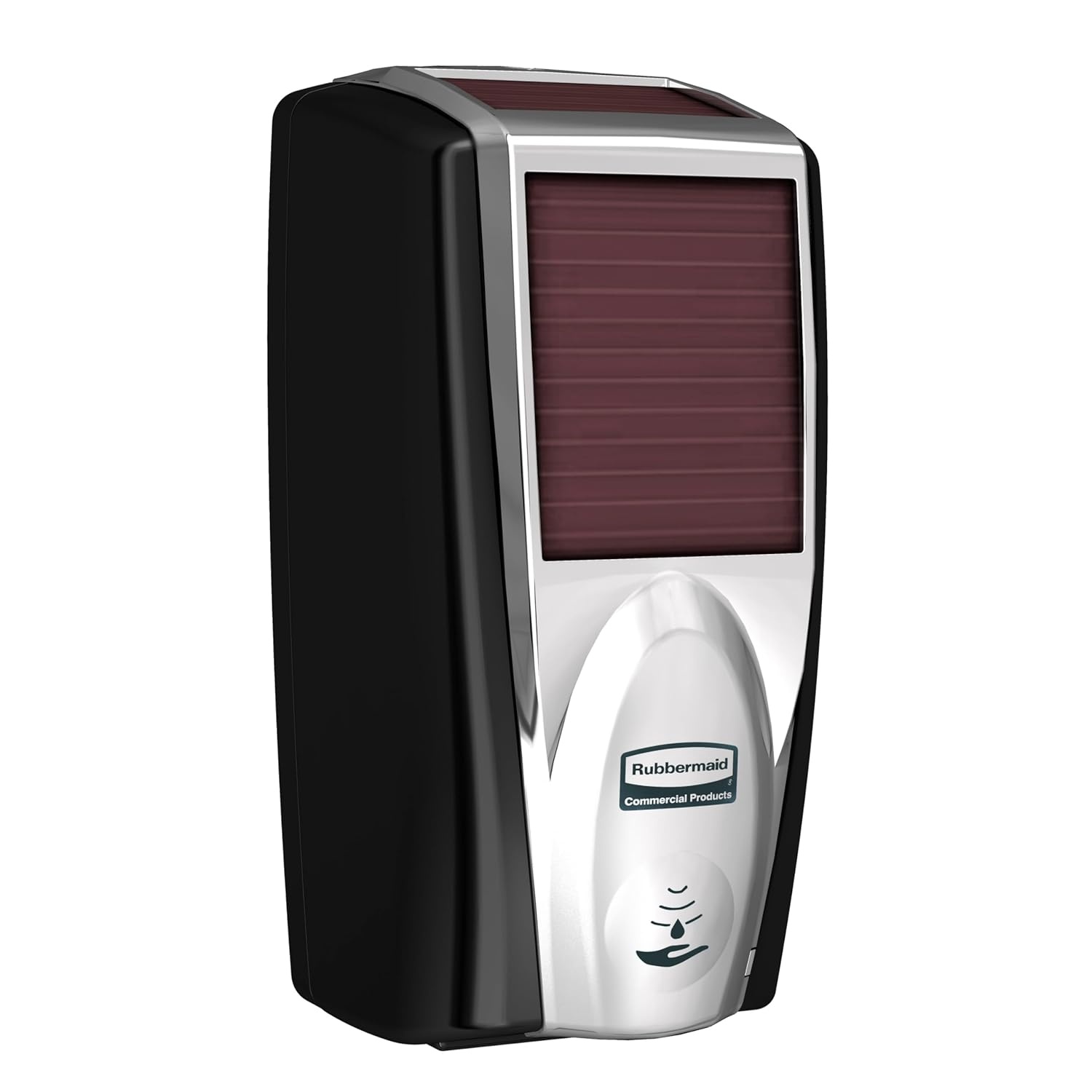 image:imageRubbermaid Commercial Products AutoFoam LumeCel Hand Soap amp Sanitizer Dispenser BlackChrome Battery Free Powered by Indoor Light Touchless Wall Mount for Restrooms in OfficesHotelsChrome