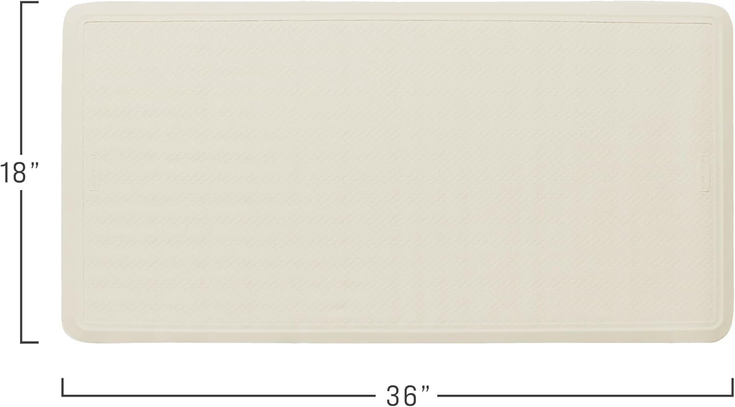 image:imageRubbermaid Commercial Products SaftiGrip Bath Mat Medium White SuctionBacked NonSlip for CommercialResidential Use for Shower StallBathtubBathroomXLarge