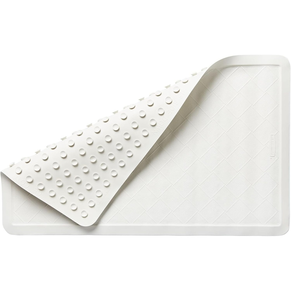 image:imageRubbermaid Commercial Products SaftiGrip Bath Mat Medium White SuctionBacked NonSlip for CommercialResidential Use for Shower StallBathtubBathroomMedium