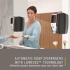 Rubbermaid Commercial Products AutoFoam LumeCel Hand Soap & Sanitizer Dispenser, Black/Chrome, Battery Free, Powered by Indoor Light, Touchless, Wall Mount, for Restrooms in Offices/Hotels(Black Pearl)