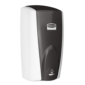 Rubbermaid Commercial Products AutoFoam LumeCel Hand Soap & Sanitizer Dispenser, Black/Chrome, Battery Free, Powered by Indoor Light, Touchless, Wall Mount, for Restrooms in Offices/Hotels(White/Black Pearl)